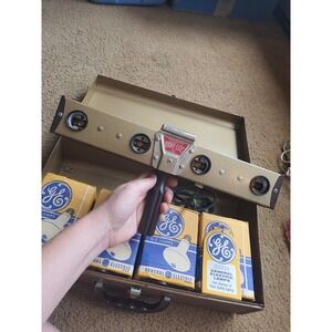 Vintage ACME Lite "Mov-E-Lite" Lighting Bar Model R4 In Case With 4 GE Bulbs